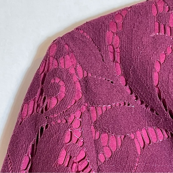 CAbi Frolic lace plum berry blazer jacket style #128 size 8 - Picture 6 of 10